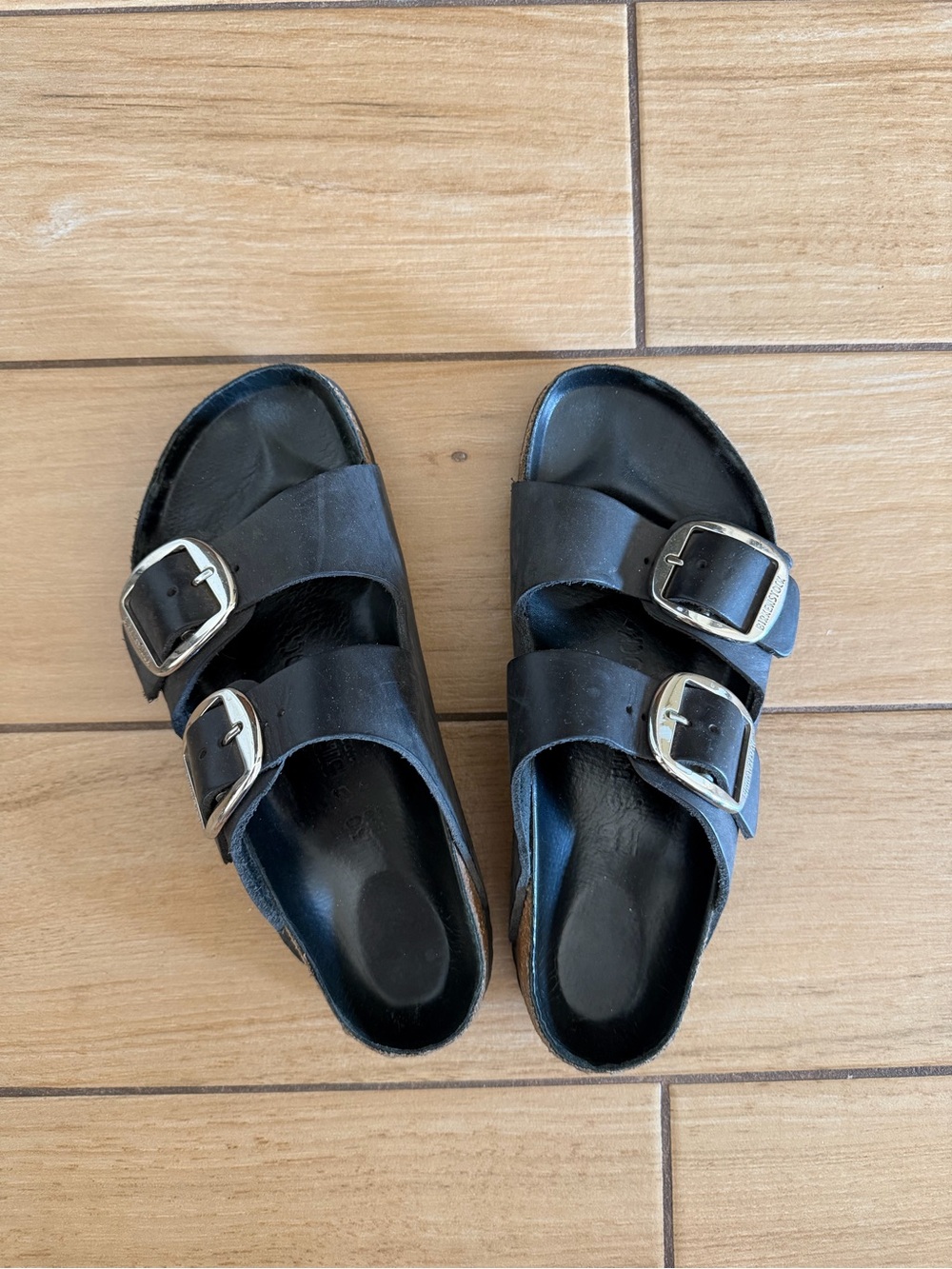 Birkenstock Black Double-Buckle Slide Sandals